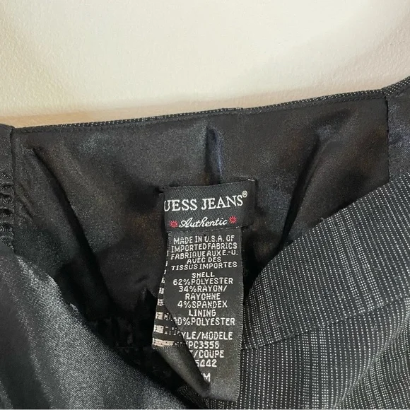 Y2K Clubwear Top Guess Bra Black Gray VTG Y3K Baddie Contemporary Medium 00s - Picture 7 of 13